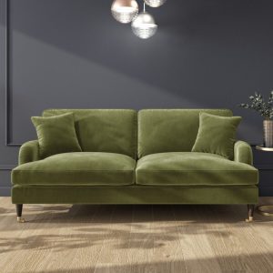 Ardleigh three-seater velvet sofa
