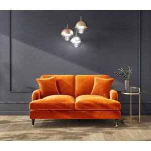 Kilburn two-seater velvet sofa
